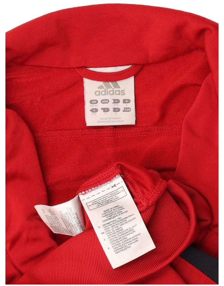 Adidas Veste de survêtement graphique pour homme UK 38/40 Rouge moyen Colourblock