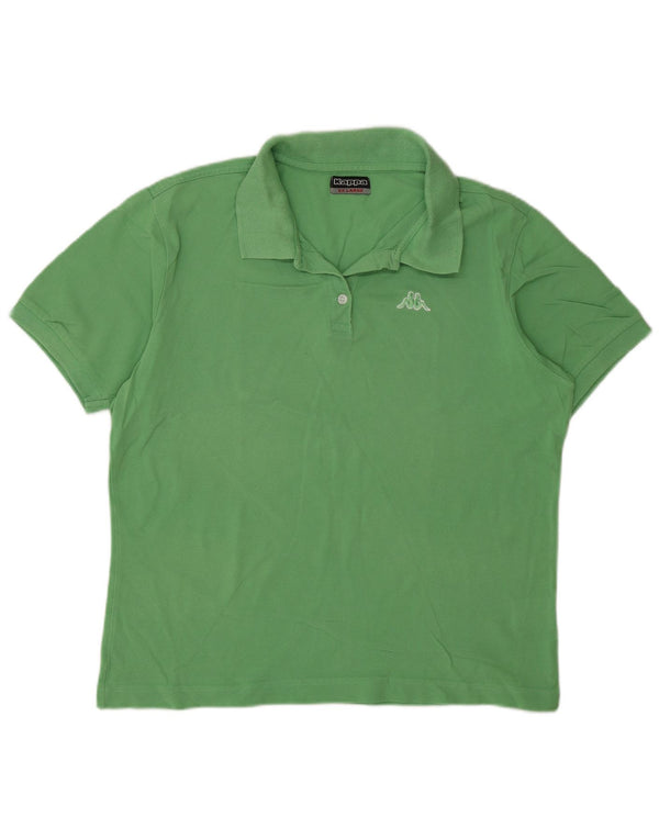 Kappa Polo Femme UK 20 2XL Vert Coton