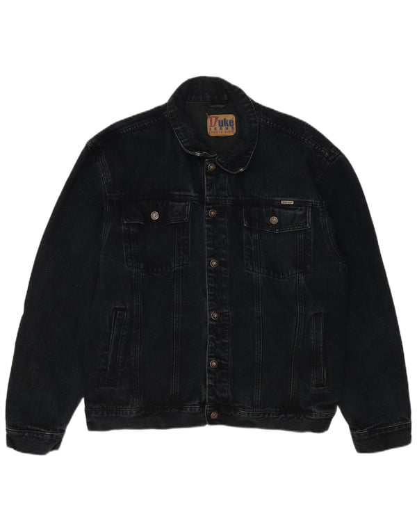 Duke Veste en Jean Homme UK 42 XL Bleu Marine Coton Classique
