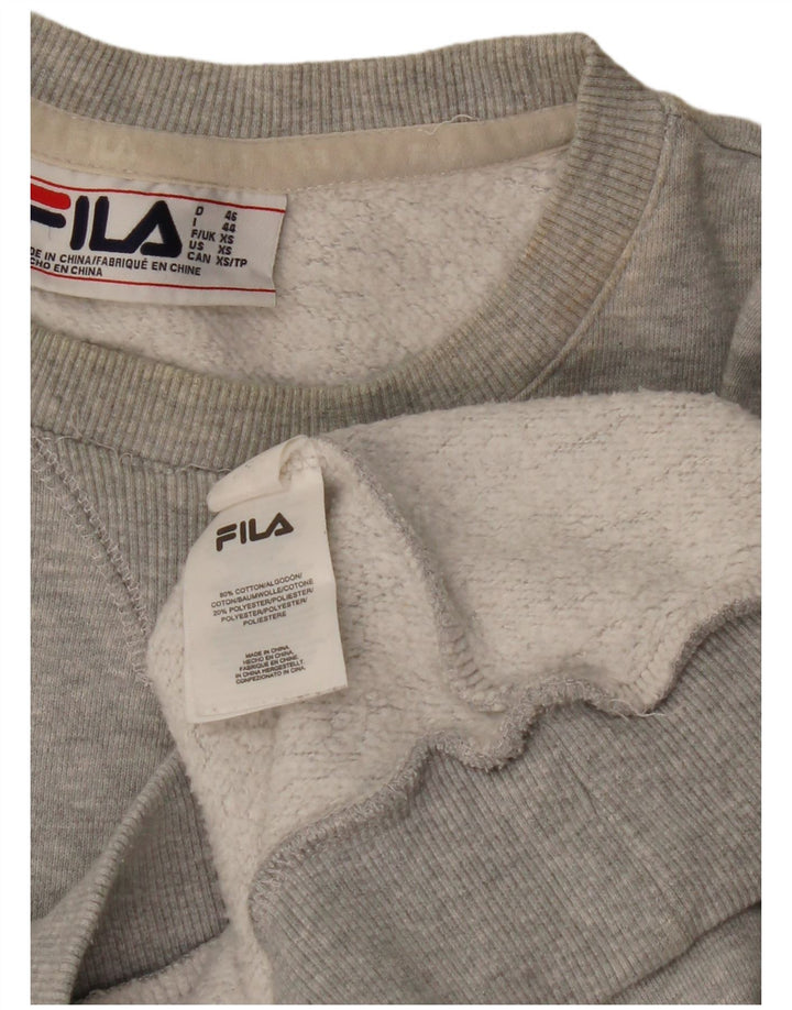 FILA Sweat-shirt coupe ample pour homme XS Gris Coton