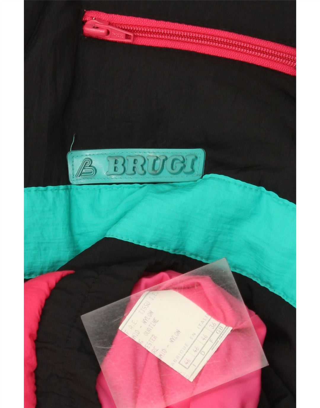 Brugi Veste matelassée pour homme UK 36 Small Multicolore Colourblock Nylon