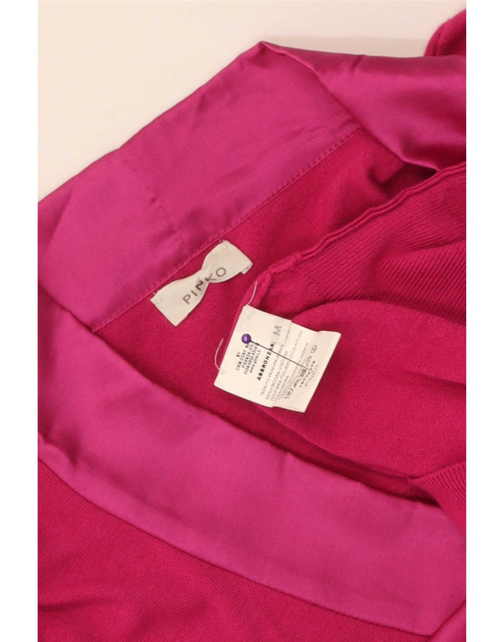 Pinko Pull col V pour femme UK 12 Viscose rose moyen