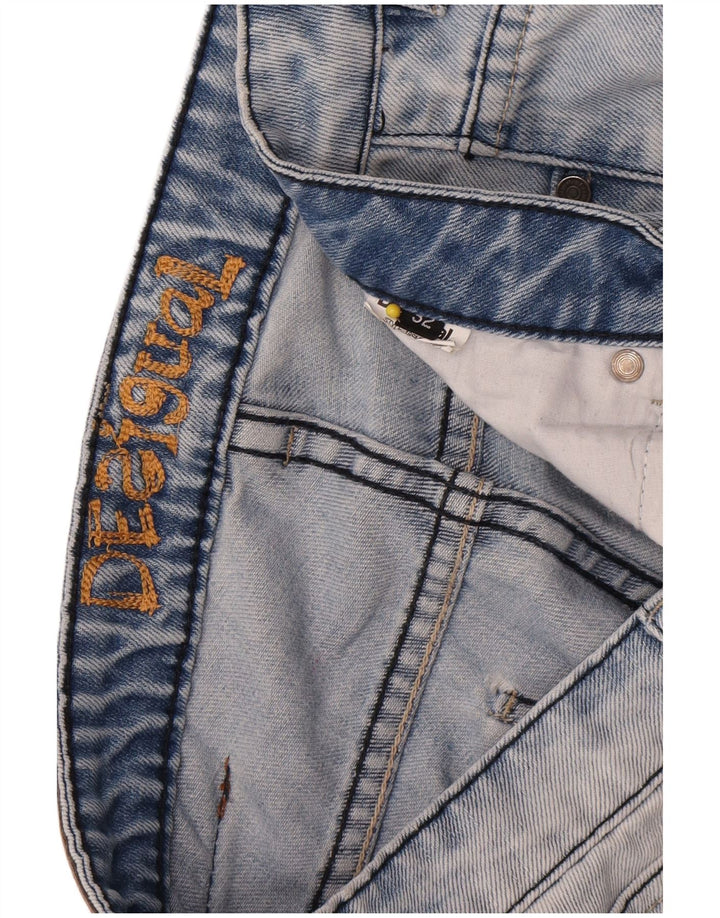 Desigual Short En Jean Déchiré W32 Homme Bleu Moyen