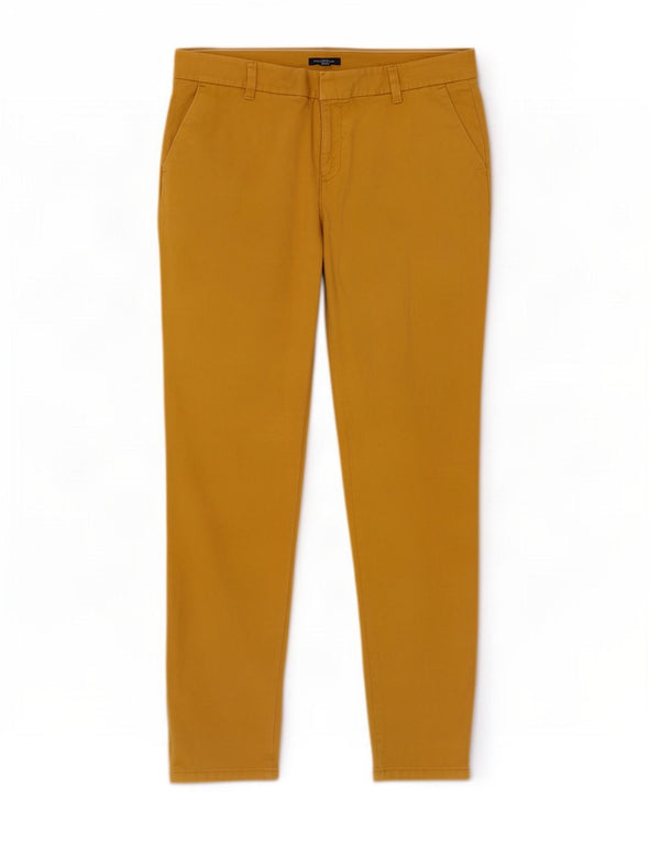Tommy Hilfiger Pantalon chino stretch pour femme US 12 Large W34 L31 Jaune
