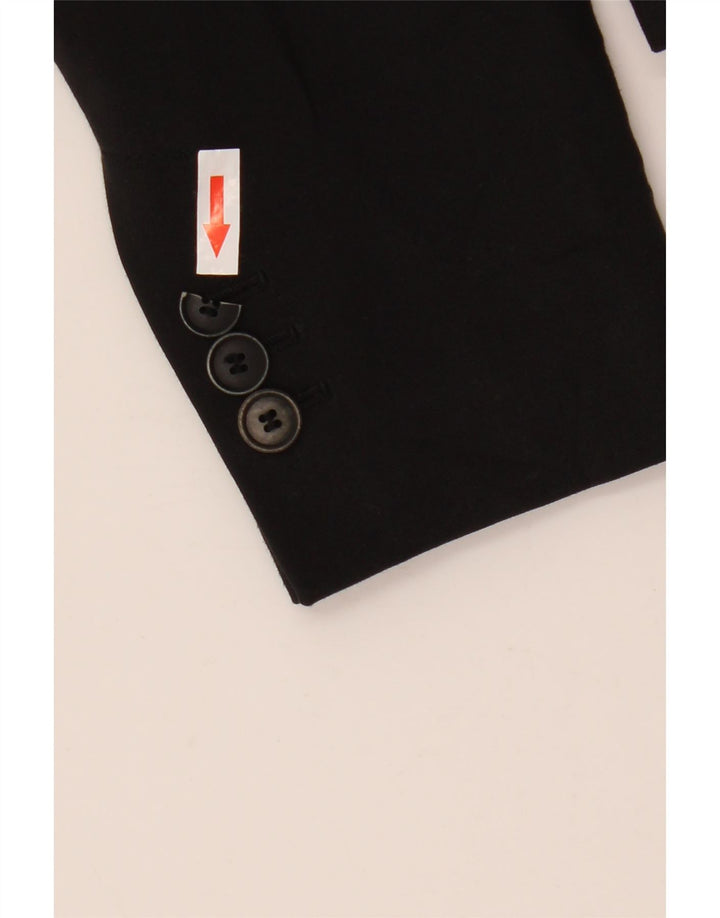 Zara Veste blazer à 1 bouton pour femme UK 12 Noir moyen
