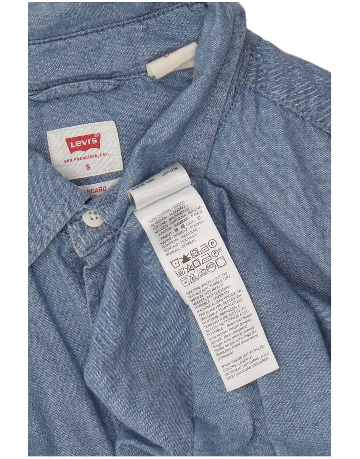 Levi's Chemise à Manches Courtes Standard Homme Bleu Moyen Coton