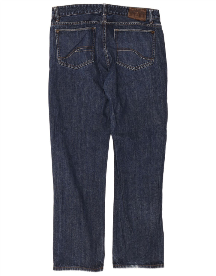 Fat Face Jean droit homme W34 L30 bleu marine coton