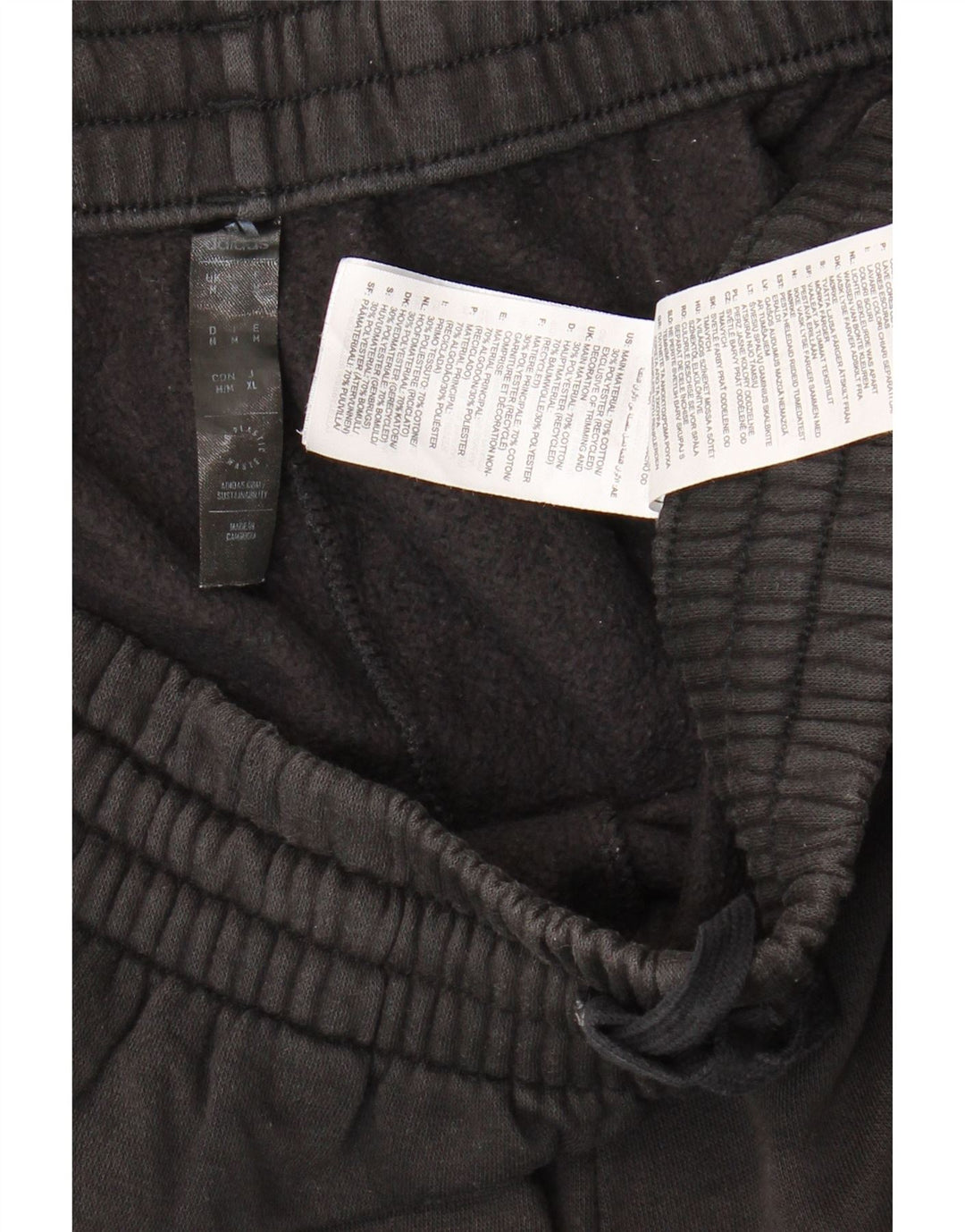 Adidas Pantalon de survêtement cargo pour homme en coton noir moyen