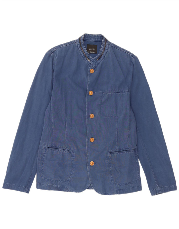 Zara Veste Blazer 5 Boutons Homme UK 38 Bleu Moyen