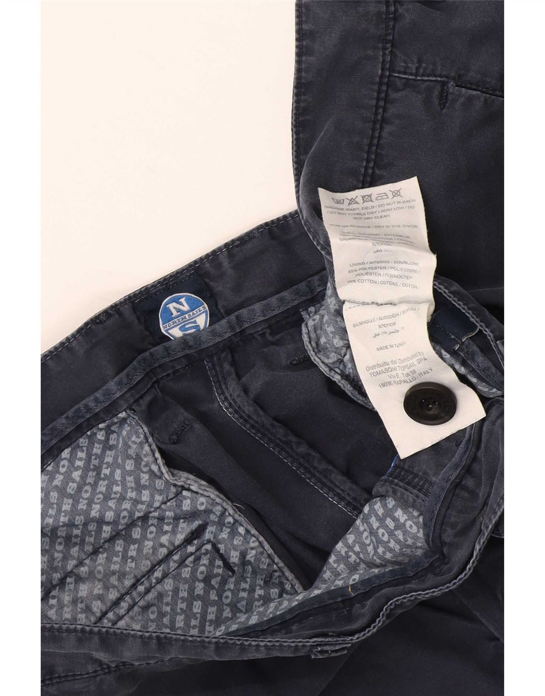 North Sails Pantalon Cargo Homme W36 Large Bleu Marine Coton