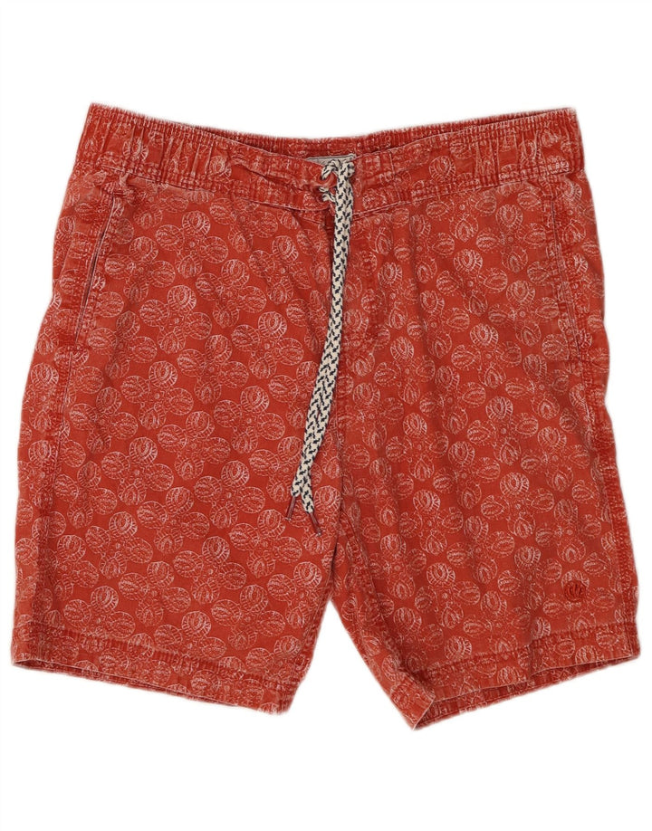 Fat Face Short de Bain Homme Orange Moyen Floral Coton