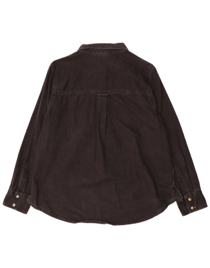Marks & Spencer Chemise en jean pour femme UK 16 Large Noir Coton