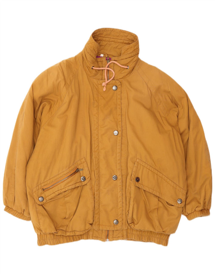 VINTAGE Veste coupe-vent surdimensionnée pour femme IT 42 Coton marron moyen