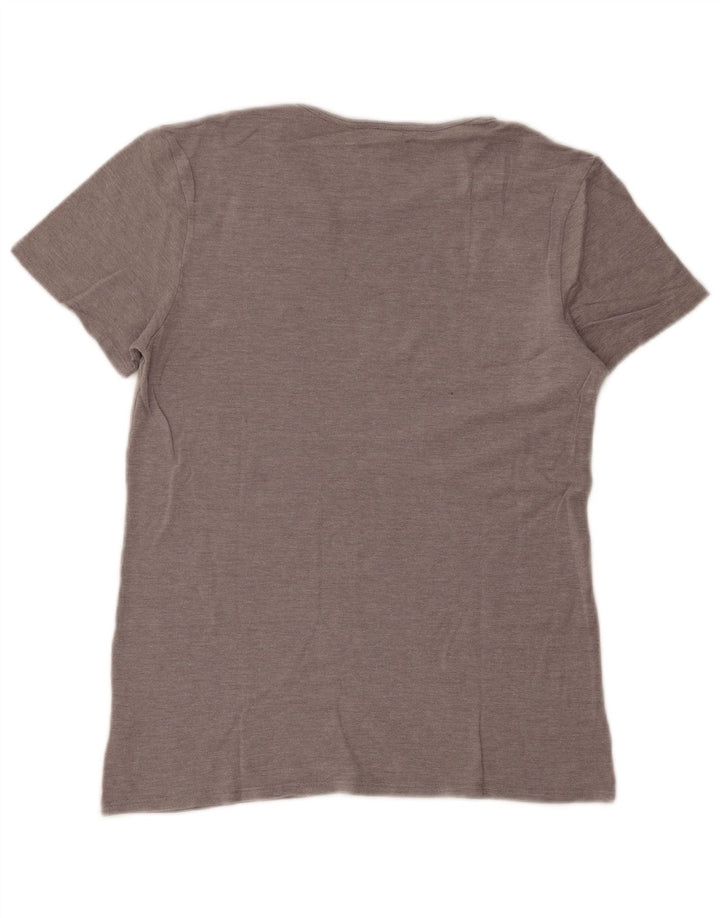 FILA T-Shirt Femme UK 14 Large Gris Modal
