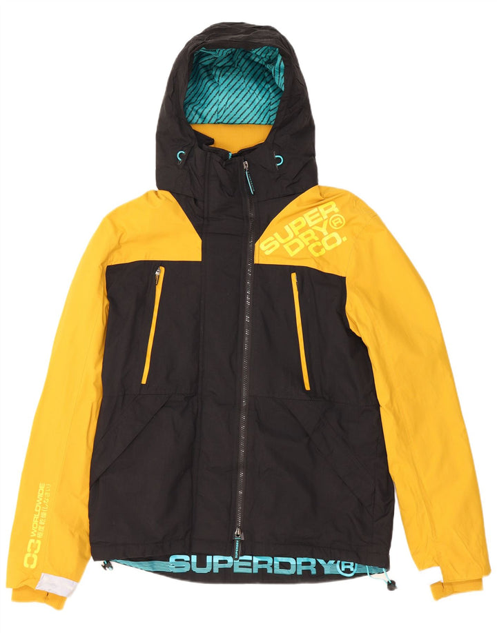 SUPERDRY Veste coupe-vent graphique pour hommes UK 38 Medium Black Colourblock