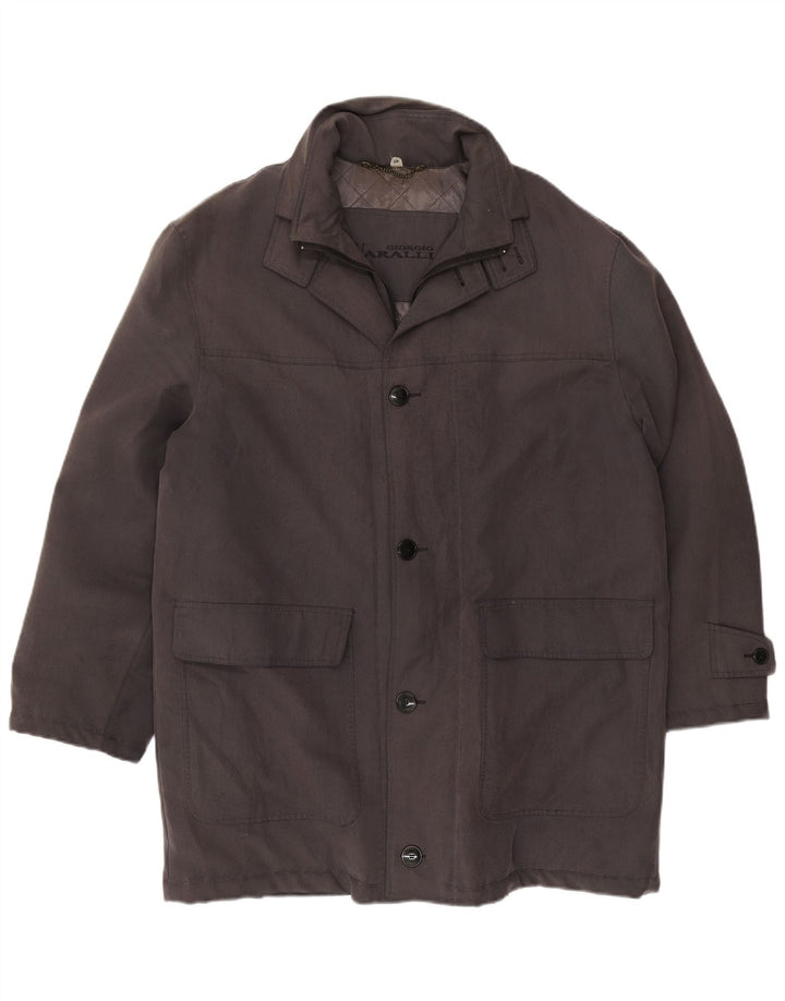 GIORGIO VARALLI Manteau coupe-vent pour homme IT 50 Large Gris