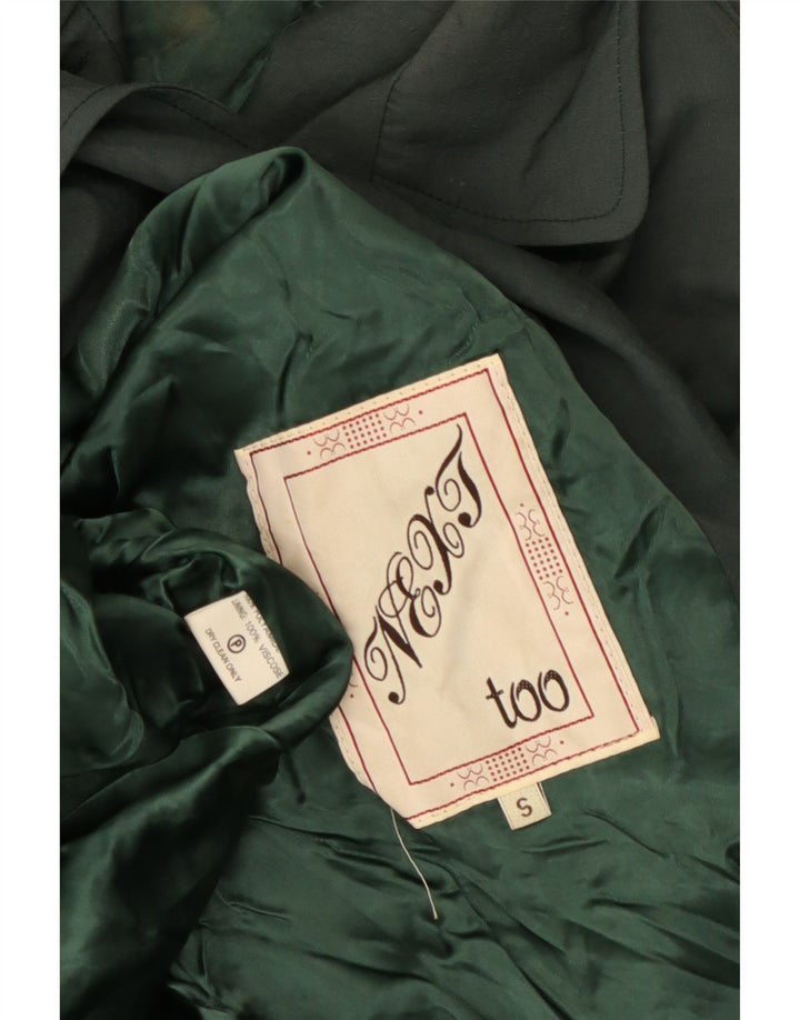 vintage Femme Trench Oversize UK 10 Petit Polyamide Vert