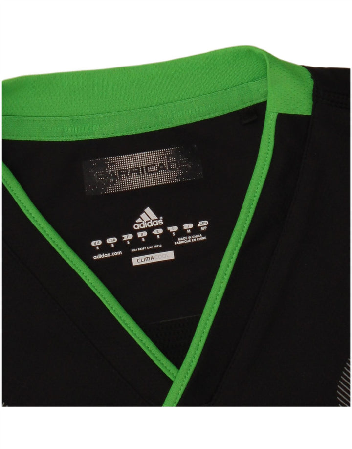 Adidas Hommes Climacool T-Shirt Top Petit Noir Colorblock
