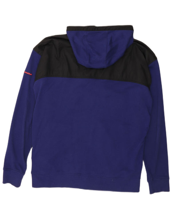 UNDER ARMOUR Pull à capuche zippé pour homme en coton color block violet grand