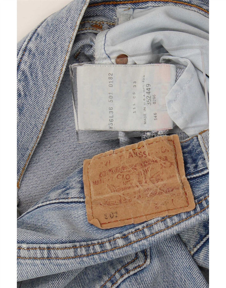 Levi's Jean Droit 501 Vieilli Homme W36 L28 Bleu Coton