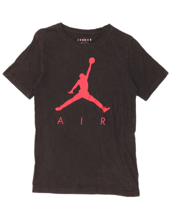 Jordan T-shirt graphique pour garçon 12-13 ans Grand noir en coton