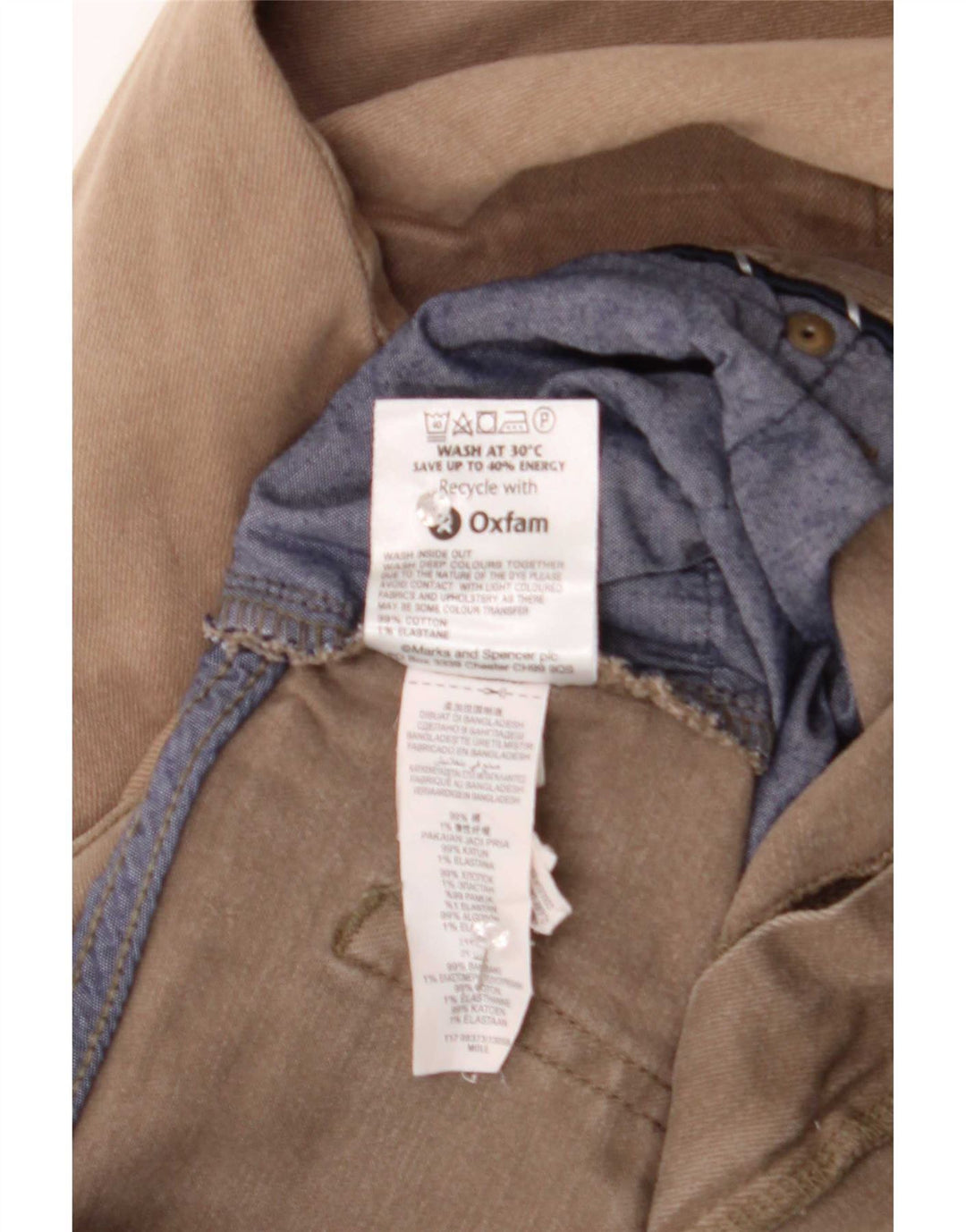 Marks & Spencer Jean droit homme W38 L31 marron coton