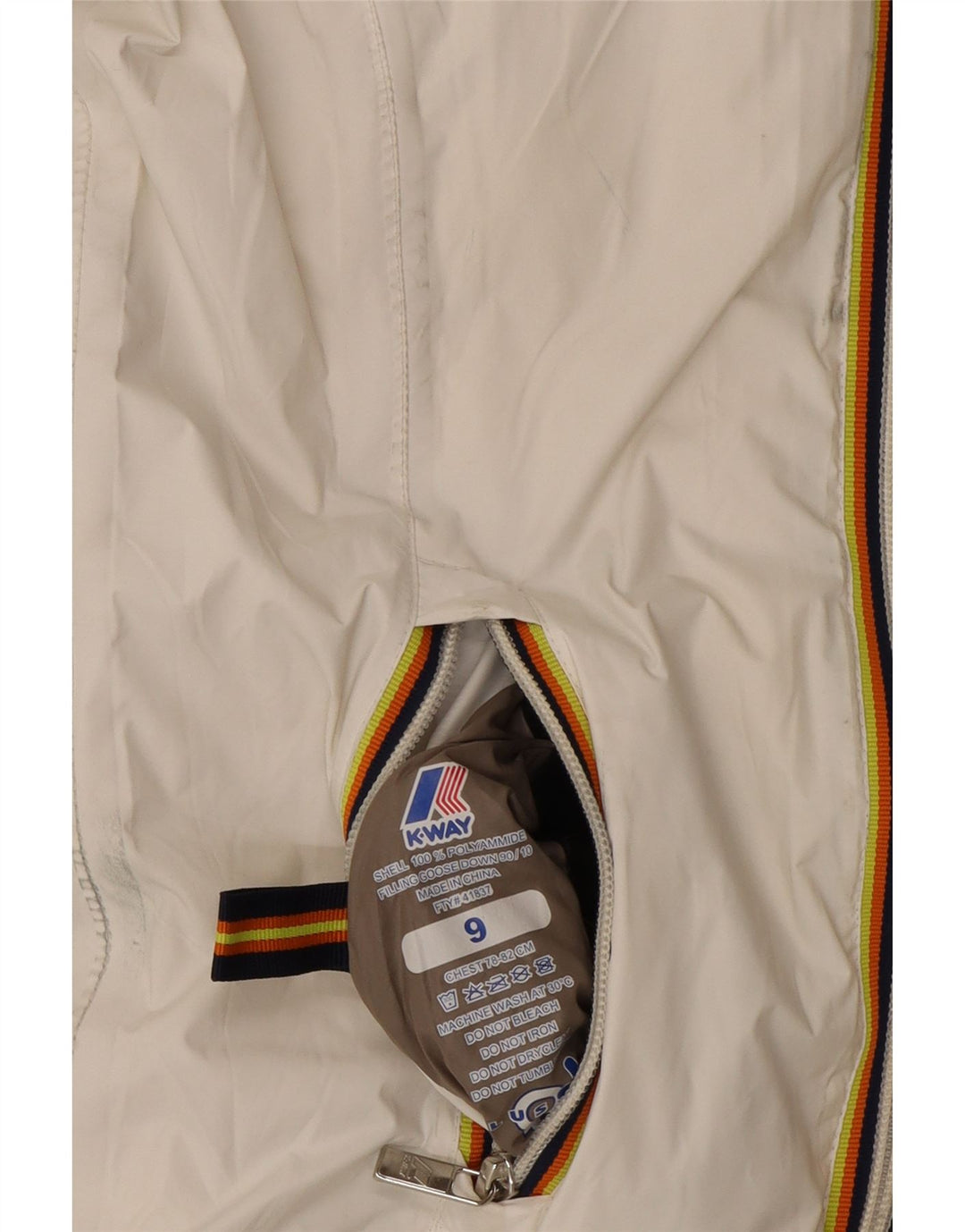 K-WAY Veste matelassée réversible à capuche fille 8-9 ans Blanc Polyamide