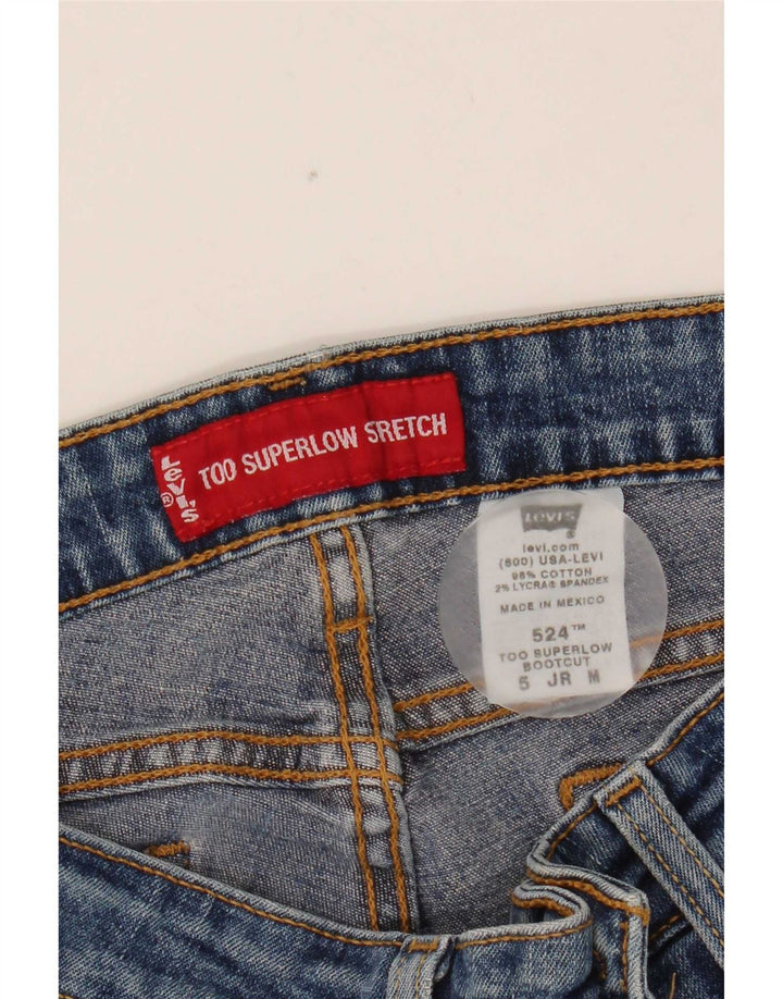 Levi's Jean 524 Super Low Bootcut Femme Moyen W30 L30 Bleu Coton