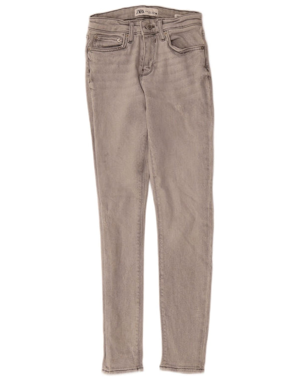Zara Jean skinny femme EU 36 XS W26 L27 Gris années 80