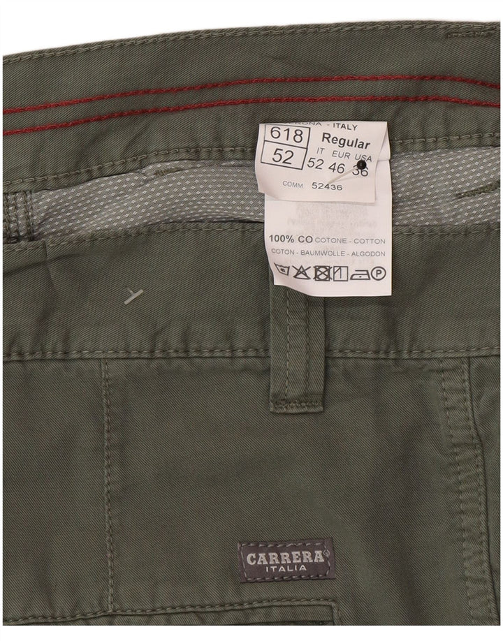 Carrera Short Cargo Homme IT 52 XL W36 Vert Coton