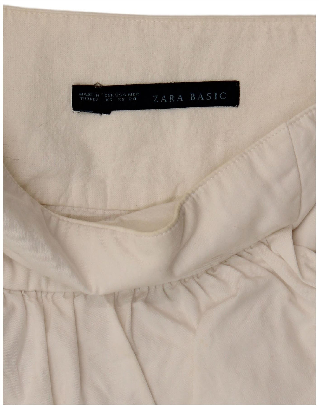 Jupe à volants Zara Femme XS W24 Blanc