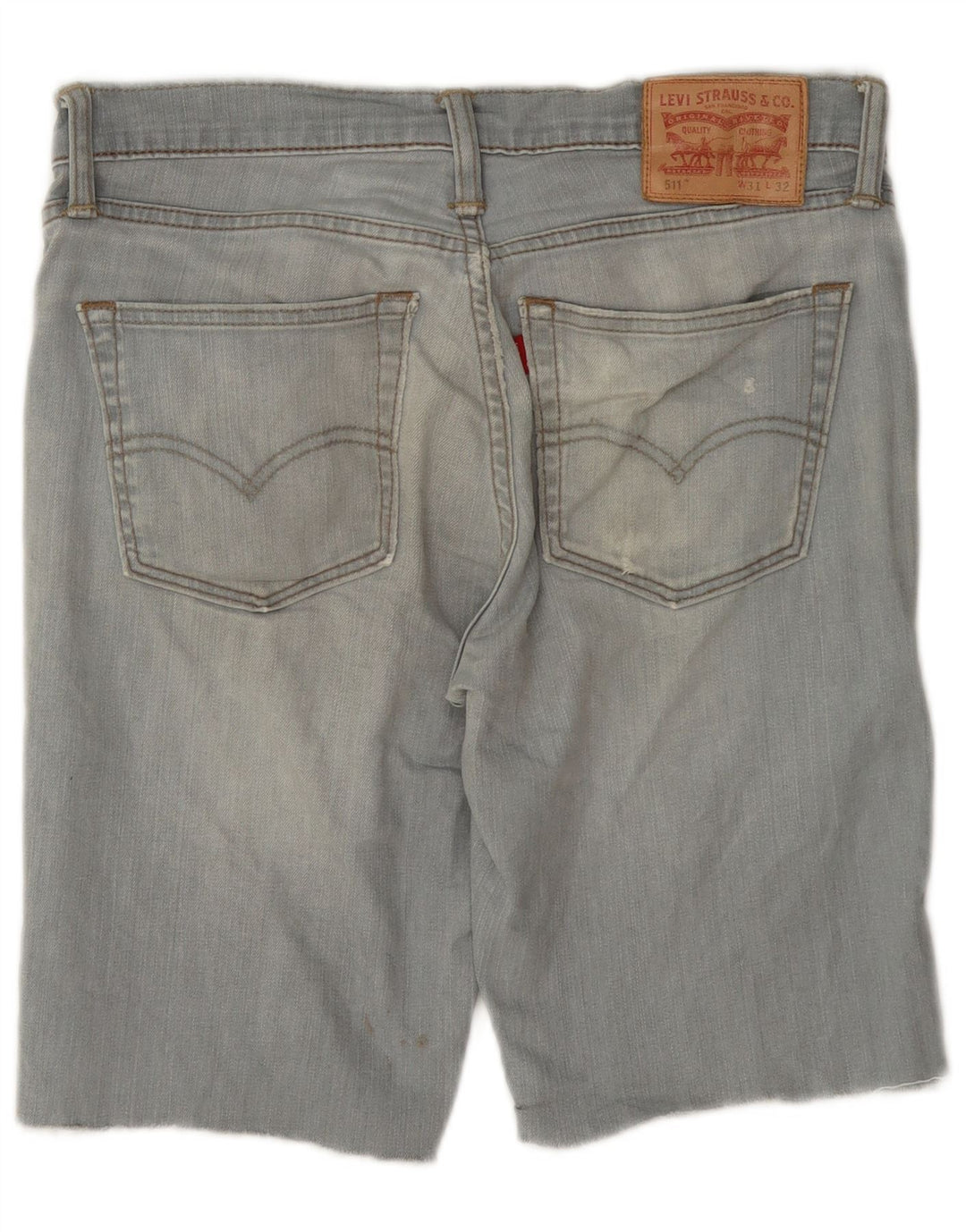 Levi's Short en Jean 511 Slim Fit W31 Homme Bleu Moyen Coton