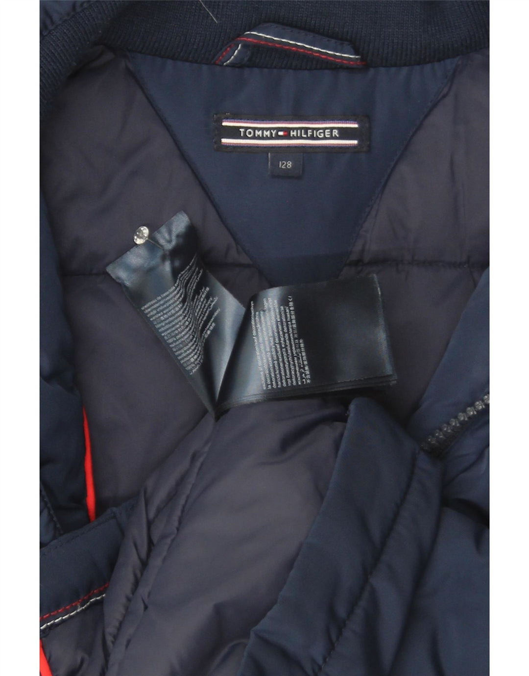 Tommy Hilfiger Veste matelassée à capuche garçon 9-10 ans Bleu marine Polyester