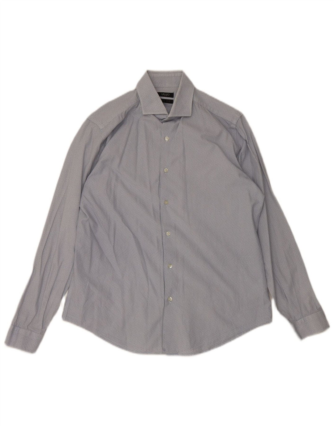 Liu Jo Chemise Slim Fit Homme Taille 40 Coton Géométrique Bleu Moyen