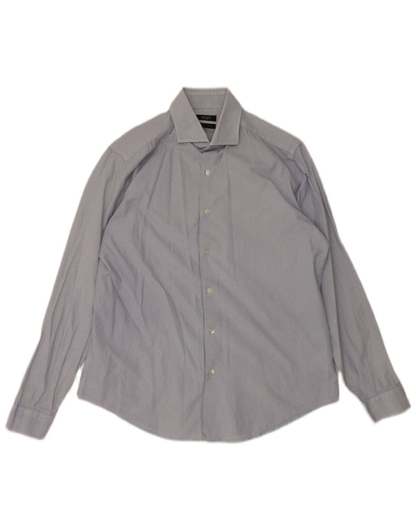 Liu Jo Chemise Slim Fit Homme Taille 40 Coton Géométrique Bleu Moyen