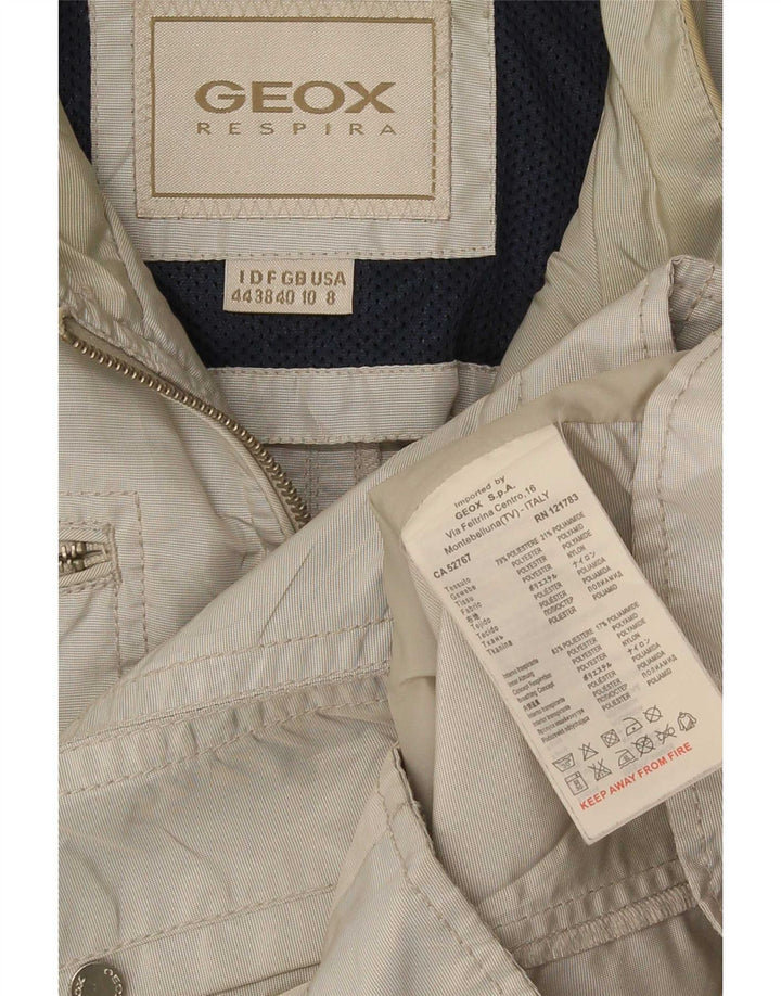 Geox Veste Bomber Femme UK 10 Petit Gris Polyester