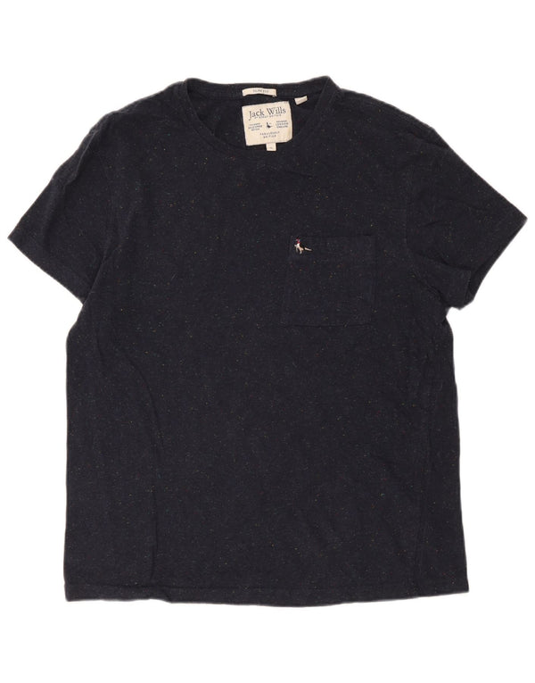 Jack Wills T-shirt slim fit pour homme XL en coton moucheté bleu marine