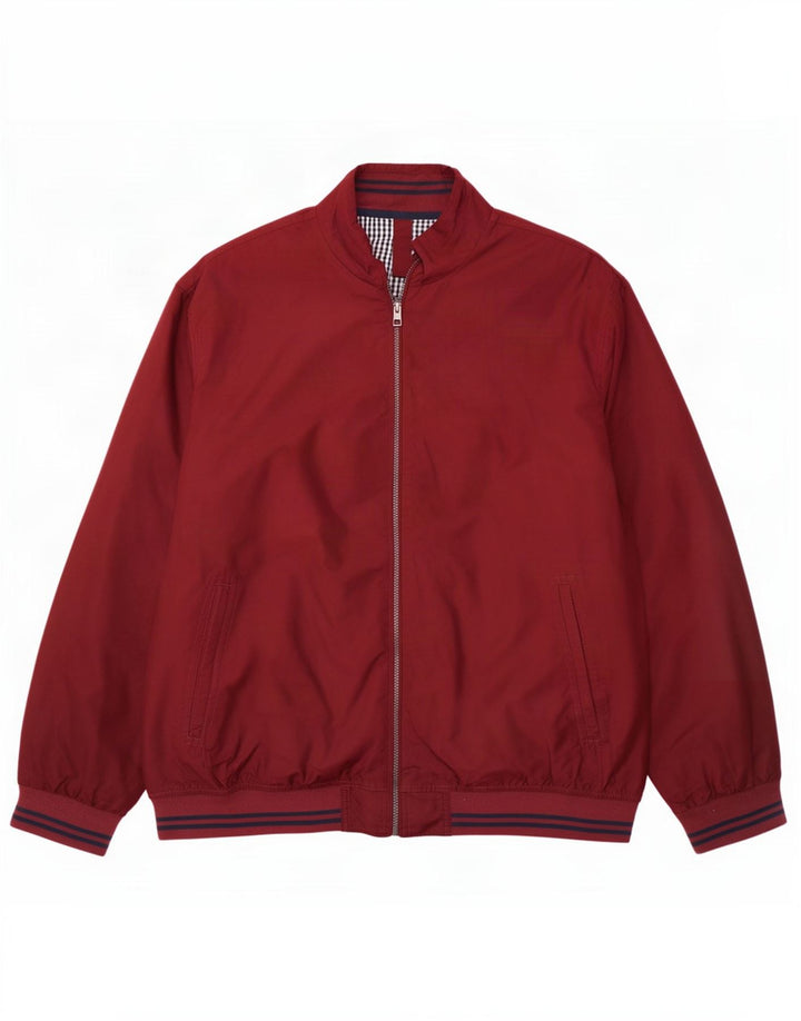 James Pringle Veste Bomber Homme UK 44 2XL Bordeaux Polyester