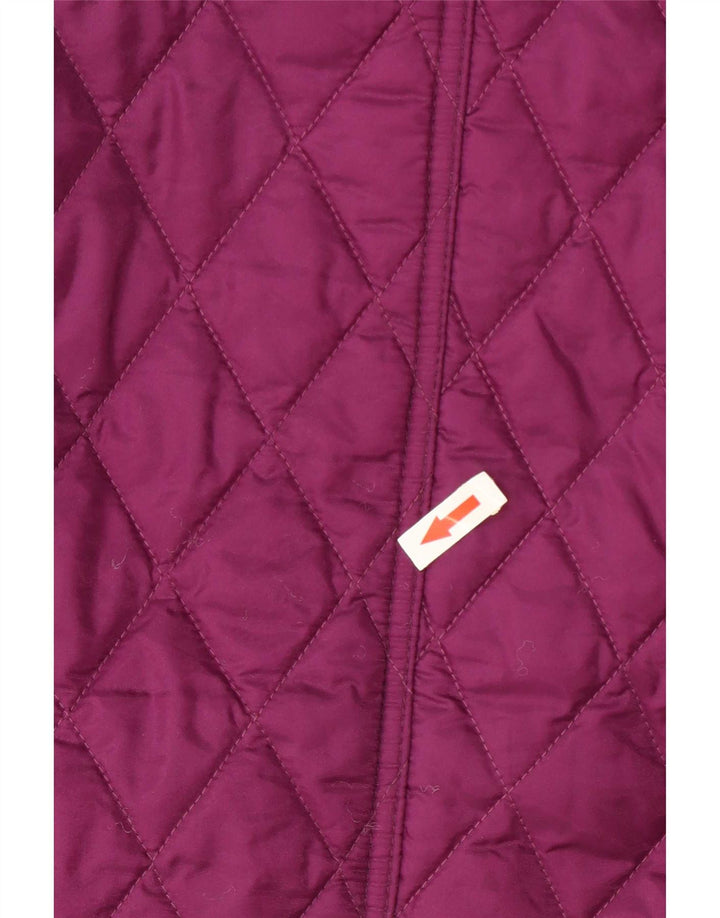 Barbour Veste matelassée pour femme UK 16 Large Violet Colourblock Polyamide