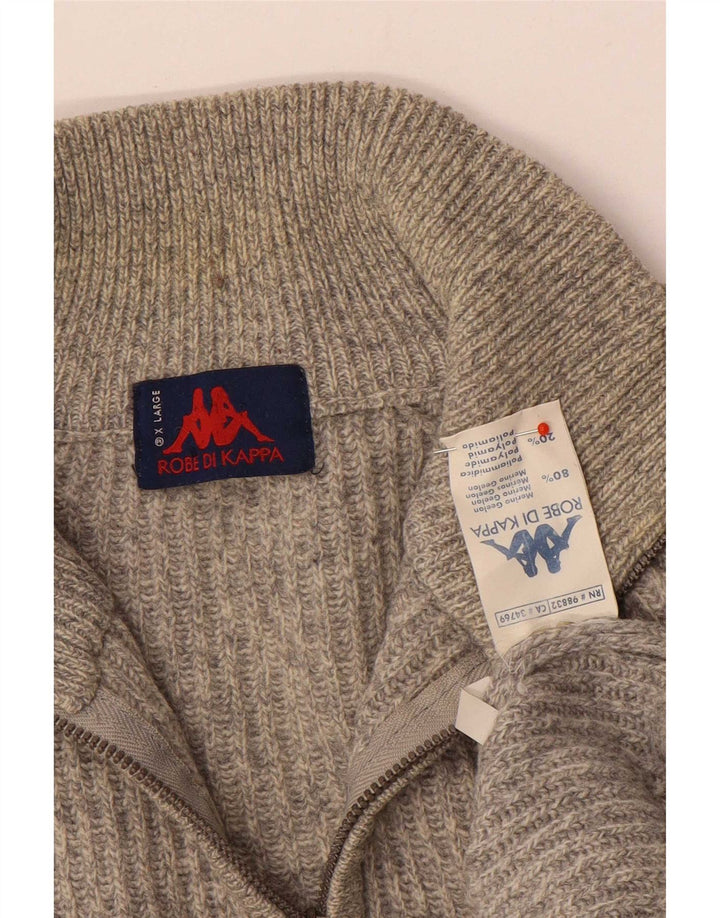 Kappa Pull col zippé homme XL laine gris