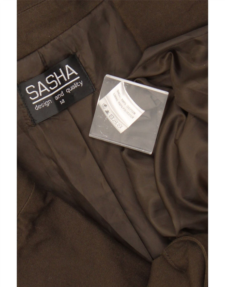 Sasha Veste utilitaire pour femme UK 14 Grand coton kaki