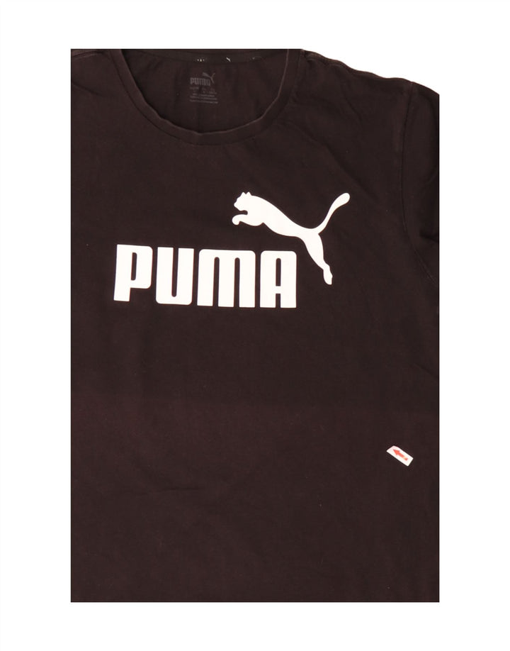 Puma T-shirt graphique pour hommes, grand, noir, coton