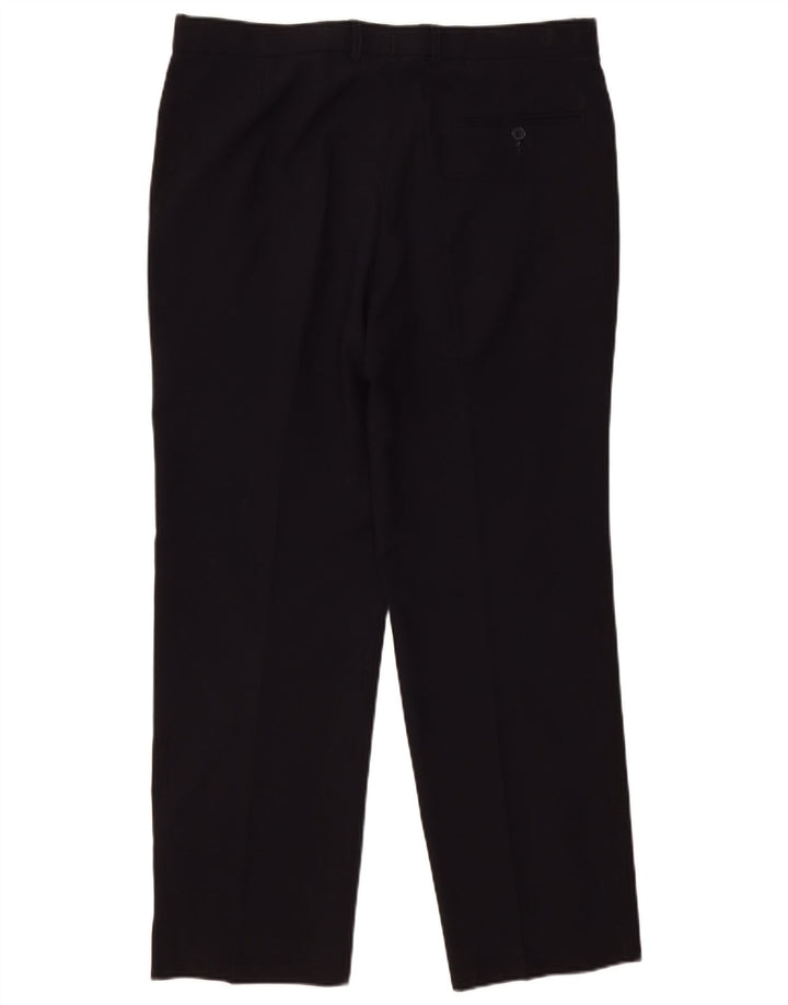 Marks & Spencer Pantalon Chino Droit Homme W36 L31 Bleu Marine Polyester