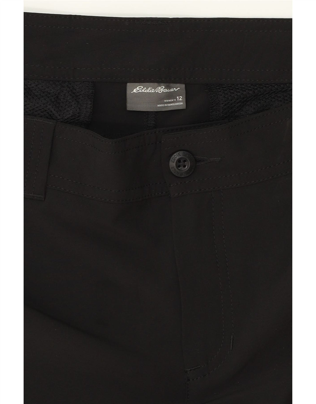 EDDIE BAUER Short Chino Femme US 12 Large W34 Noir Polyester