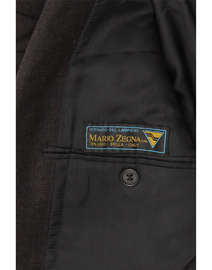 MARIO ZEGNA Mens 2 Button Blazer Jacket UK 38 Medium Black Vintage Mario Zegna and Second-Hand Mario Zegna from Messina Hembry 