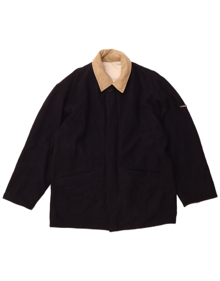 IVY OXFORD Veste coupe-vent pour homme UK 42 XL Bleu marine Coton