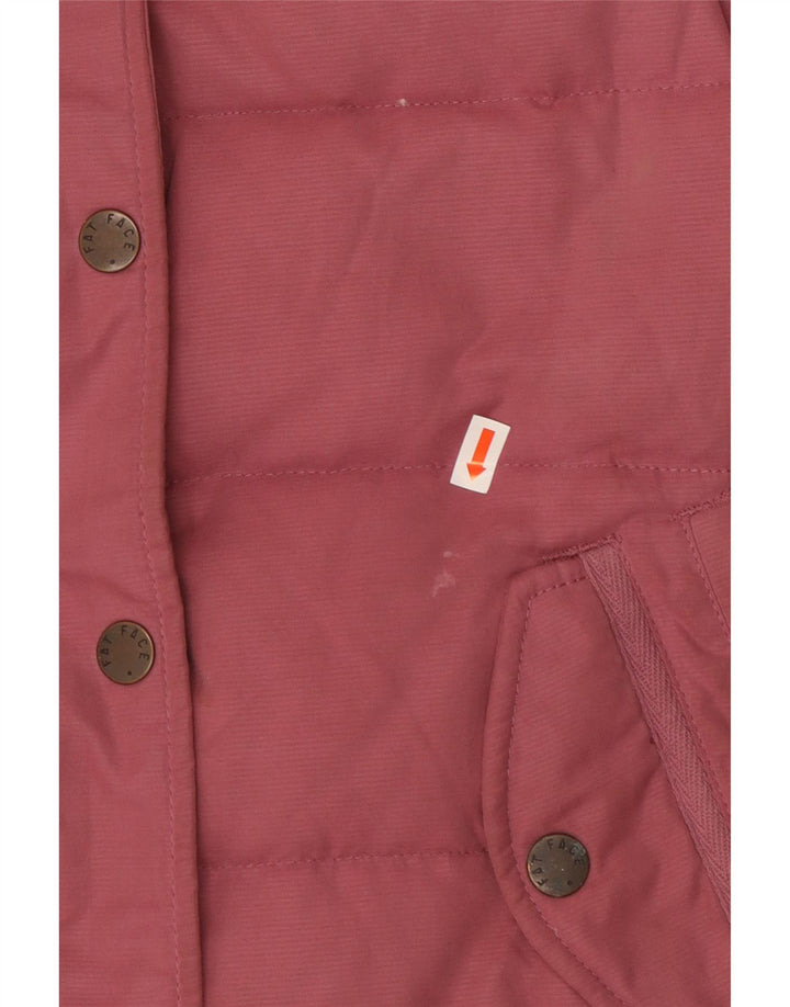 Fat Face Gilet rembourré surdimensionné Sherpa pour femme UK 10 Petit Rose Polyester