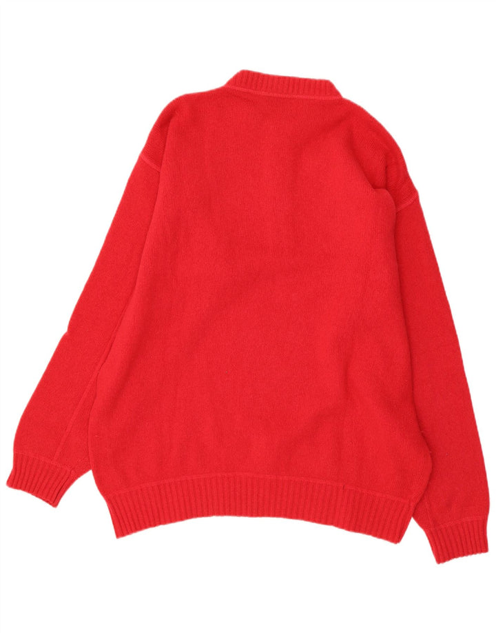 AMERICANINO Pull graphique à col rond pour homme, grand rouge