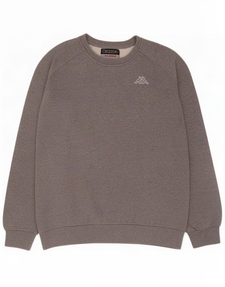 Kappa Sweatshirt Jumper XL Gris Coton Homme