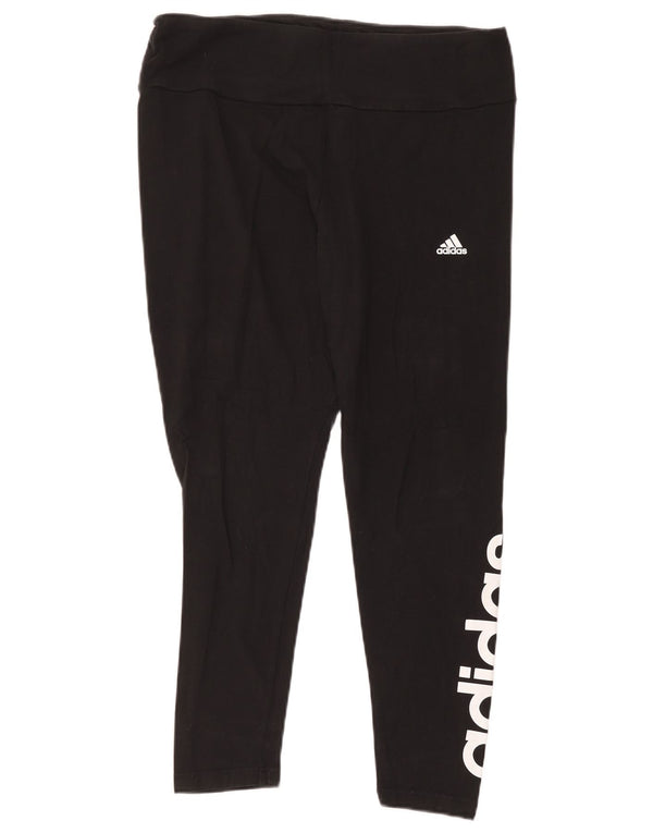 Adidas Leggings graphiques pour femmes UK 20/22 XL coton noir